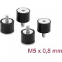 Delock tärinänvaimennin M5 x 0,8 mm D 20 x K 15 mm sisä- ja ulkokierteellä 4 kpl musta (60819)