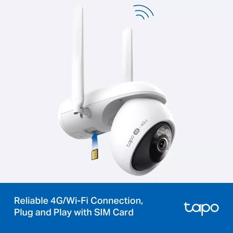 TP-LINK Tapo C665G -sarja ulko-IP-kamera ja aurinkopaneeli 4K 8MP Wi-Fi LTE