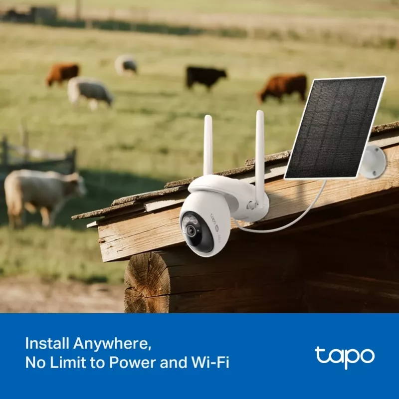 TP-LINK Tapo C665G -sarja ulko-IP-kamera ja aurinkopaneeli 4K 8MP Wi-Fi LTE