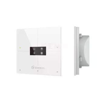 Grenton Smart Panel 4 kosketuskenttää OLED TF-Bus -näyttö valkoinen lasietulevy
