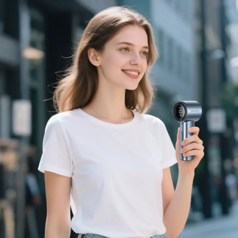 AWEI F38 Mini -käsituuletin sininen