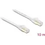 Delock RJ45 litteä verkkokaapeli Cat.8.1 U/FTP 40 Gbps 10 m valkoinen (81038)