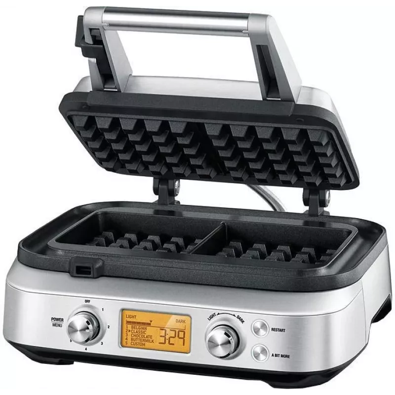 Sage SWM620BSS4EEU1 Smart Waffle Pro belgialainen vohvelirauta, 1000 W, harjattu ruostumaton teräs