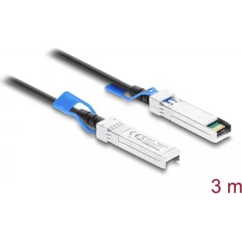 Delock Twinax SFP28 Direct Attach -kaapeli 25 Gbps 3 m musta