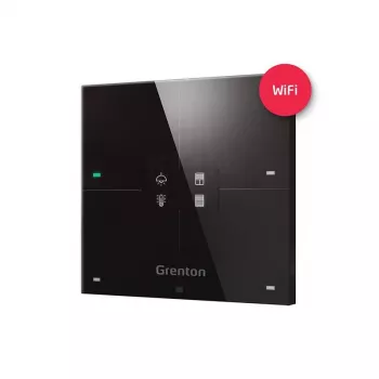 Grenton Smart Panel 4 kosketuskenttää OLED-näyttö Wi-Fi musta lasietulevy