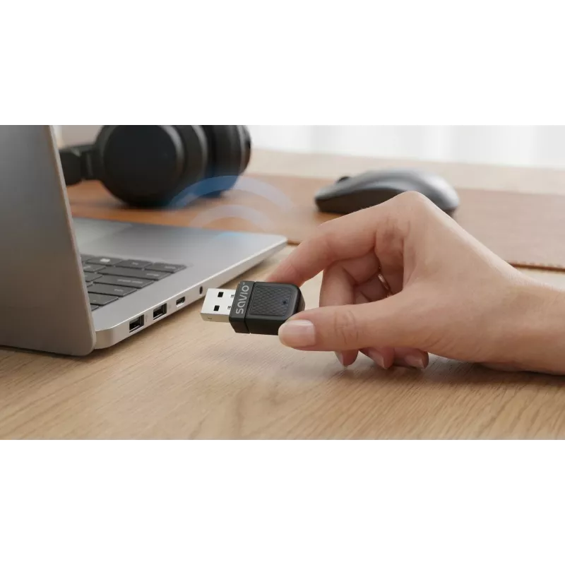 Savio BT-070 USB Wi-Fi 6 ja Bluetooth 5.4 -sovitin