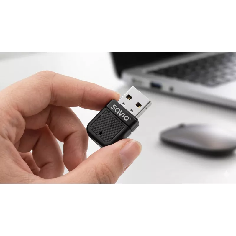 Savio BT-070 USB Wi-Fi 6 ja Bluetooth 5.4 -sovitin