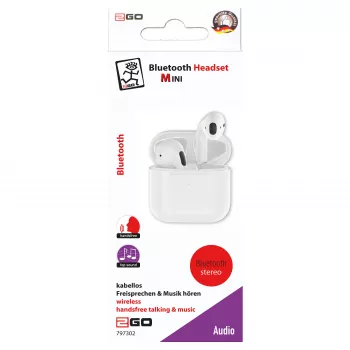2GO ACV Bluetooth-kuuloke TWS Mini - valkoinen