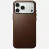 NOMAD Modern Leather -kotelo iPhone 17 Pro Maxille, Horween-nahka, Rustic Brown, MagSafe-yhteensopiva