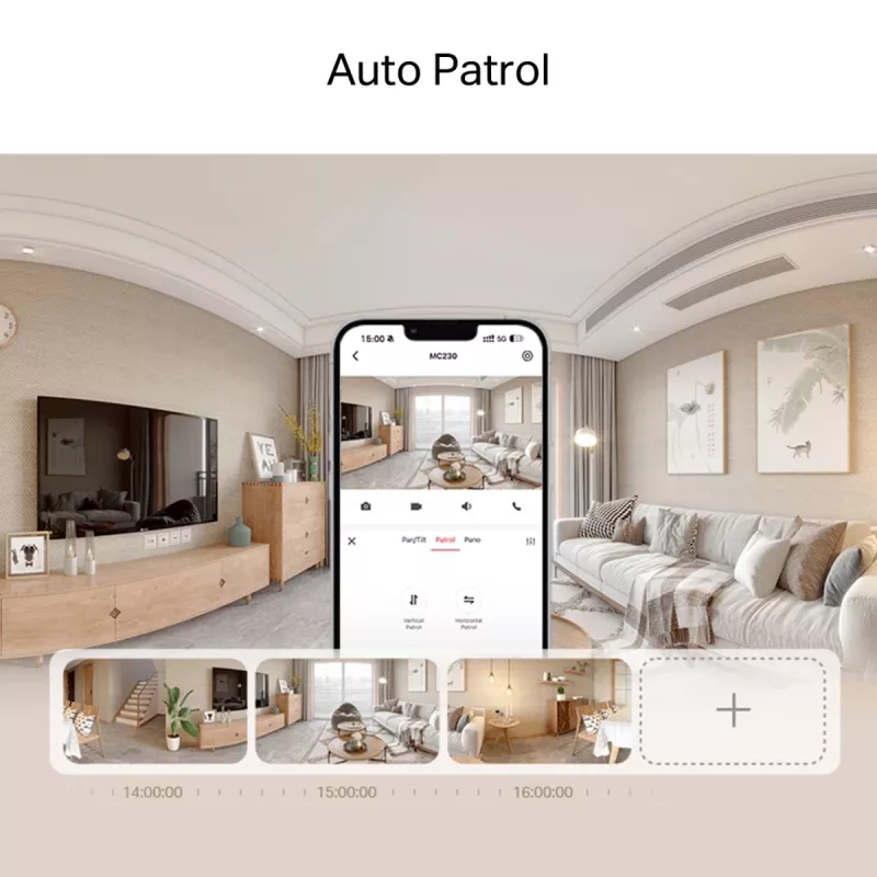 Mercusys MC230 Pan/Tilt AI kodin Wi-Fi-valvontakamera, 5 MP