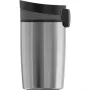 SIGG 8695.50 Hot & Cold One-Hand Push-Button tyhjiöeristetty juomapullo, 0,27 L, obsidianmusta, ruostumaton teräs