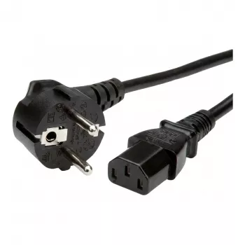 Synergy 21 virtajohto 230V CEE 7/7 Schuko-pistoke IEC-C13-liittimeen 1m musta