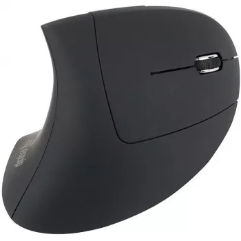 Equip 245110 pystysuora ergonominen langaton hiiri - oikeakätisille - 2,4 GHz - USB-vastaanotin - musta