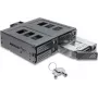 Delock 5,25 tuuman asennuskehys 4 x 2,5 tuuman SATA- tai SAS-HDD/SSD-levylle lukolla
