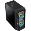 Aerocool AirHawk Duo Midi-tornikotelo, karkaistu lasi - musta