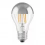 LEDVANCE LED-lamppu 6,5W E27 650lm 2700K lämminvalkoinen hopeakruunu 300°