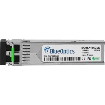 BlueOptics 551123 yhteensopiva SFP-lähetin-vastaanotin, LC-Duplex, 100BASE-ZX, yksimuotokuitu, 1550nm, 120km, DDM, 0°C - +70°C (551123-BO)