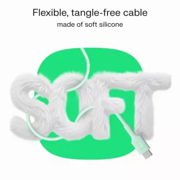 GREEN CELL USB-C - USB-C PowerFlex 100W silikonikaapeli 1,2m musta