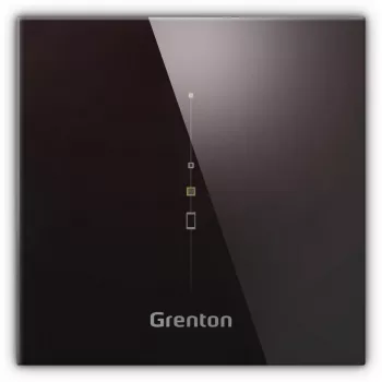 GRENTON multisensoripaneeli - lämpötila, kosteus, ilmanpaine, ääni, valo, CO2, TVOC, IR/TF-Bus, musta lasi