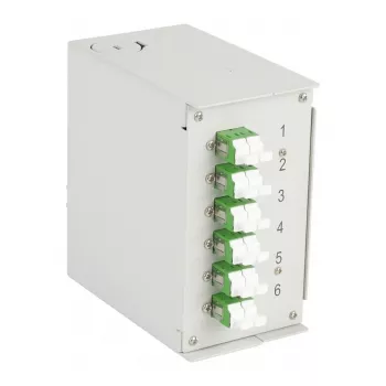 EFB-ELEKTRONIK DIN-kiskolaatikko OS2 6xLC/APC Duplex-liitin ilman pigtaileja (BHS60920.6)