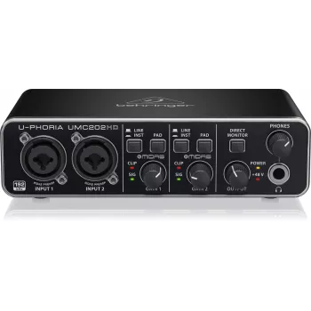 Behringer UMC202HD USB-äänikortti MIDAS-esivahvistimilla