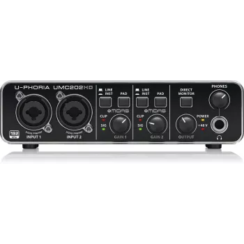 Behringer UMC202HD USB-äänikortti MIDAS-esivahvistimilla