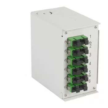 EFB-ELEKTRONIK DIN-kiskokotelo OS2 6xSC/APC Duplex-liitin ilman pigtaileja (BHS60228.6)