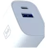 3MK FlowPower 30W USB-A USB-C PD 3.0 QC 4+ seinälaturi valkoinen