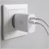 3MK FlowPower 30W USB-A USB-C PD 3.0 QC 4+ seinälaturi valkoinen