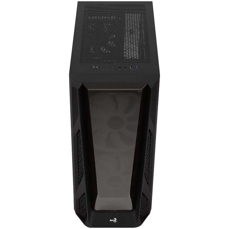 Aerocool NightHawk Duo Midi-Tower, Tempered Glass - musta