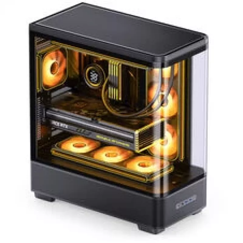 Jonsbo TK-5 Midi-Tower, ATX, Tempered Glass - musta