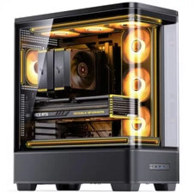 Jonsbo TK-5 Midi-Tower, ATX, Tempered Glass - musta