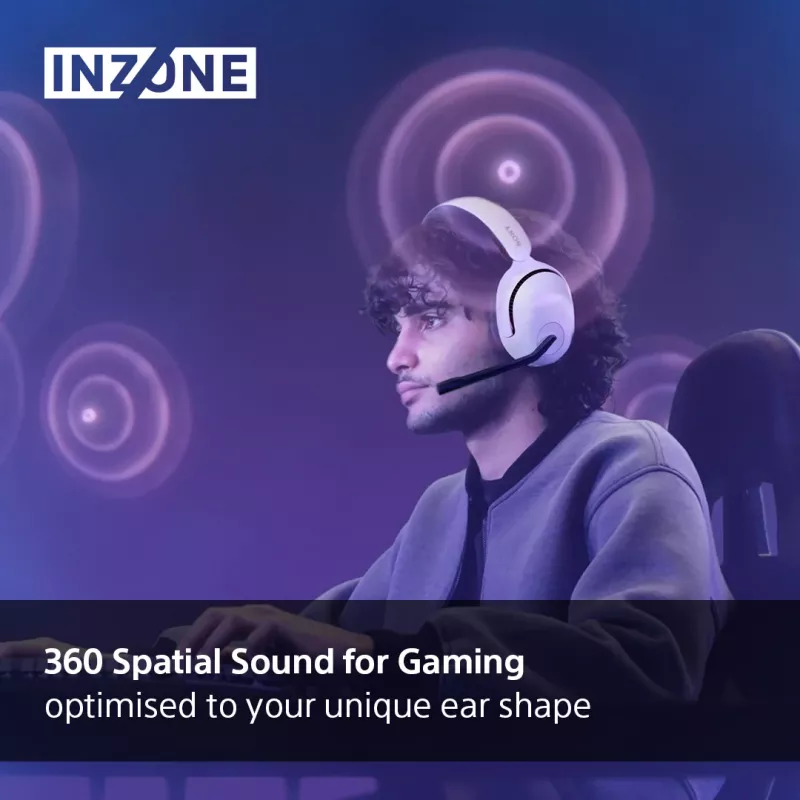 Sony INZONE H5 langaton pelikuuloke over-ear mikrofonilla valkoinen