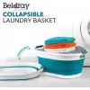Beldray LA034816TQFEU7 taitettava pyykkikori, valkoinen/minttu