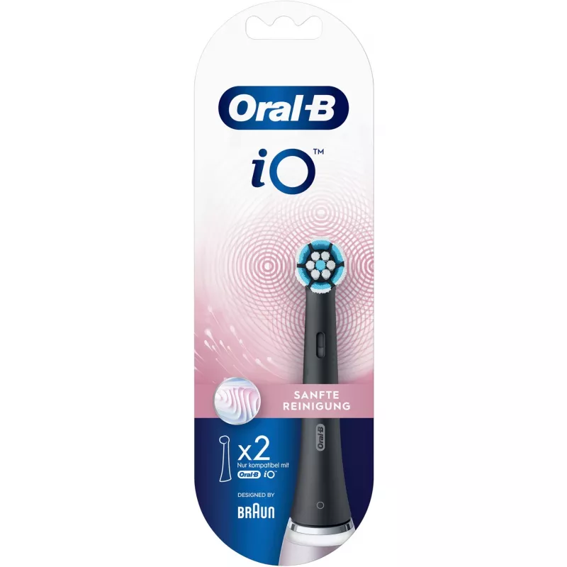 BRAUN Oral-B iO Gentle Care harjaspää 2 kpl:n pakkaus musta