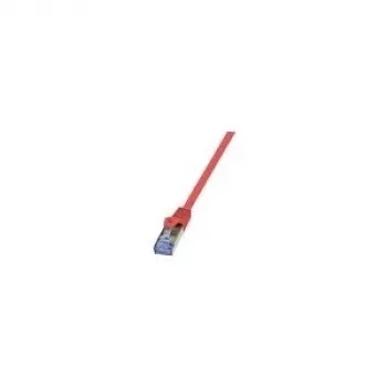 LogiLink PrimeLine Cat.6A S/FTP PIMF verkkokaapeli 0,25m punainen