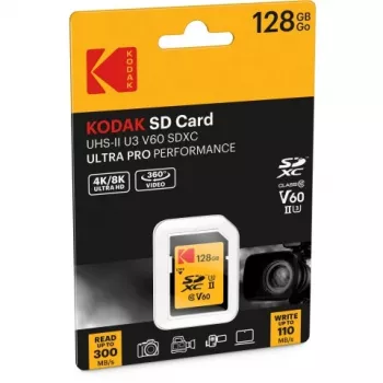 Kodak SDXC 128GB UHS-II U3 V60 Ultra Pro muistikortti