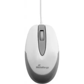 MEDIARANGE MROS214 - oikeakätinen - optinen - USB Type-A - 1000 DPI - harmaa - valkoinen