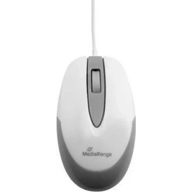 MEDIARANGE MROS214 - oikeakätinen - optinen - USB Type-A - 1000 DPI - harmaa - valkoinen