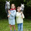 TOOTINY HOPPIHORSE pehmohevonen keppihevonen A4, harmaa