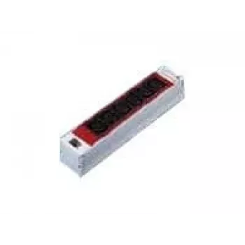 Rittal virranjakoyksikkö - 6 x IEC C13 pistorasiaa, 1U telineasennus, 10A, 230V, 2m kaapeli, musta