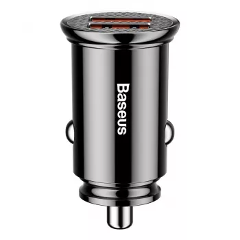 Baseus Circular 2xUSB QC3.0 5A 30W autolaturi (musta)