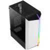 Aerocool Bionic V1 Midi-Tower, RGB, karkaistu lasi - musta/valkoinen
