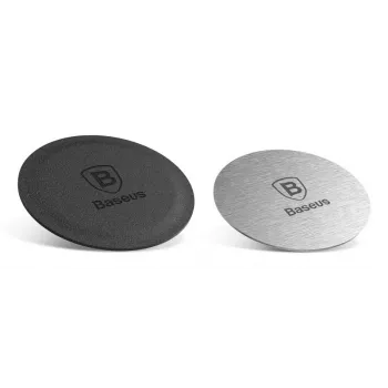 Baseus Iron Suit Magnetic Car Mount Holder 2 metallilevyllä - musta