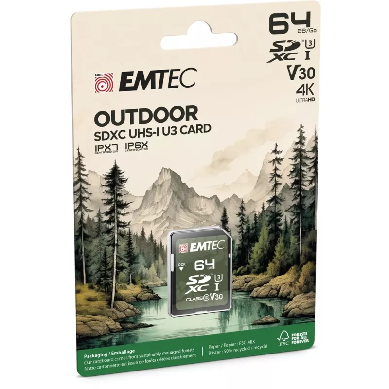 EMTEC SDXC 64GB UHS-I U3 V30 Outdoor-muistikortti
