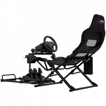 LORGAR FLEX RAF1 Sim Racing Cockpit Advanced, taitettava, 150x72x113 cm peliasento, 38x72x126 cm taitettuna, musta