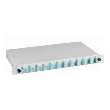 EFB-Elektronik kuitujatkosrasia SC OM3 50/125µm vedettävä 48 pigtailia esiterminoitu / 24 duplex-liitäntää 1U 19