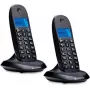 Motorola C1002CB+ DECT-langaton puhelin 2 luurilla, musta, taustavalaistu näyttö, handsfree, 50 merkintää puhelinluettelossa