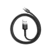 Baseus Cafule USB-A - USB-C-kaapeli 0,5 m harmaa+musta