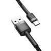 Baseus Cafule USB-A - USB-C-kaapeli 0,5 m harmaa+musta
